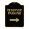 Signmission Designer Series-Reserved Parking 2, Black & Gold Heavy-Gauge Aluminum, 24" x 18", BG-1824-9765 A-DES-BG-1824-9765 - alternate 1